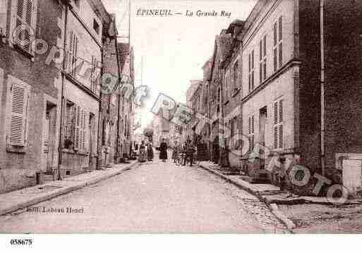 Ville de EPINEUIL, carte postale ancienne