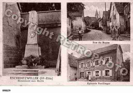 Ville de ESCHENTZWILLER, carte postale ancienne