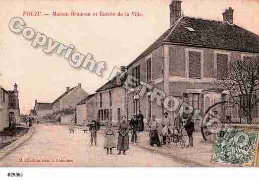 Ville de FOUJU, carte postale ancienne