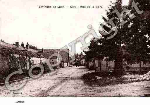 Ville de GIZY, carte postale ancienne