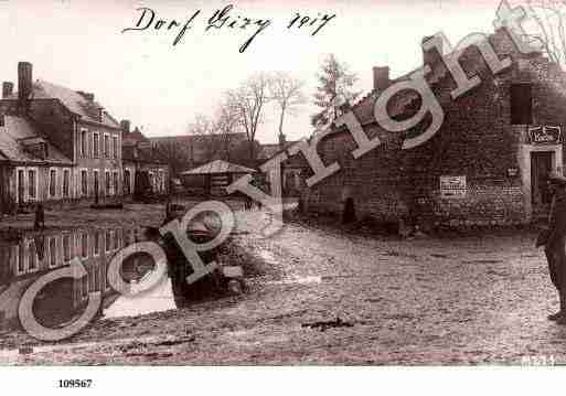 Ville de GIZY, carte postale ancienne