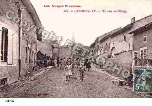 Ville de HARMONVILLE, carte postale ancienne