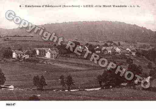 Ville de LUZE, carte postale ancienne