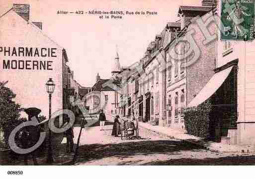 Ville de NERISLESBAINS, carte postale ancienne