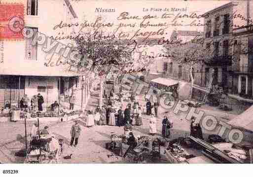 Ville de NISSANLEZENSERUNE, carte postale ancienne