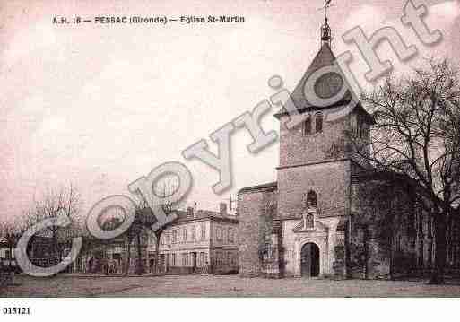 Ville de PESSAC, carte postale ancienne