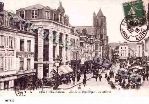 Ville de PONTAUDEMER, carte postale ancienne