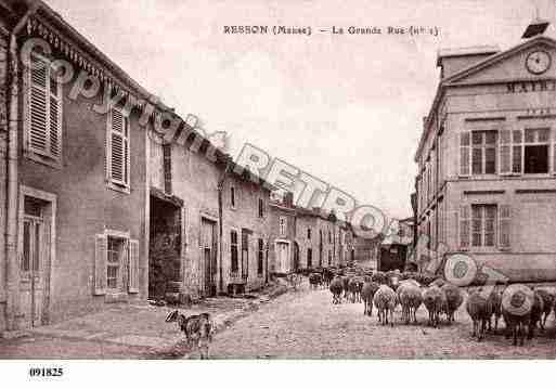 Ville de RESSON, carte postale ancienne