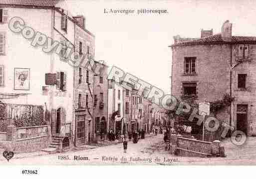 Ville de RIOM, carte postale ancienne