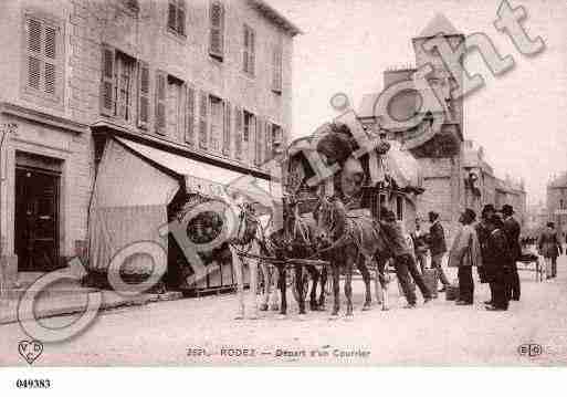 Ville de RODEZ, carte postale ancienne