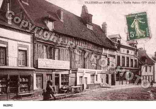 Ville de TILLIERESSURAVRE, carte postale ancienne