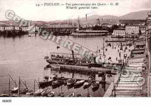 Ville de TOULON, carte postale ancienne