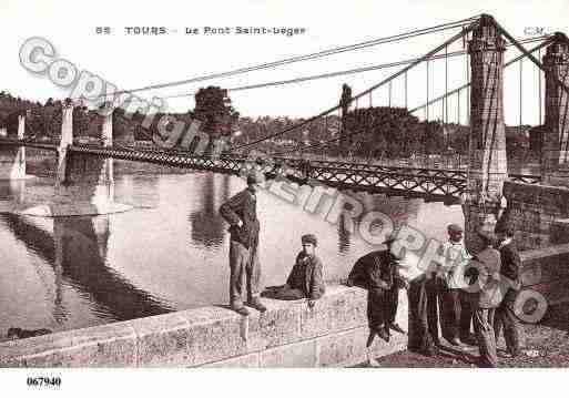 Ville de TOURS, carte postale ancienne