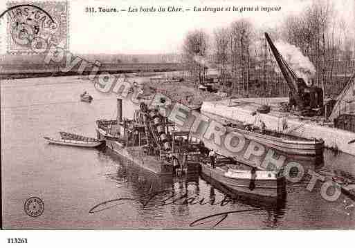 Ville de TOURS, carte postale ancienne