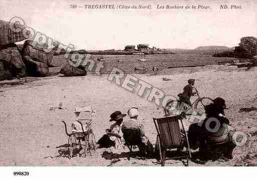 Ville de TREGASTEL, carte postale ancienne