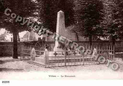 Ville de VILLON, carte postale ancienne