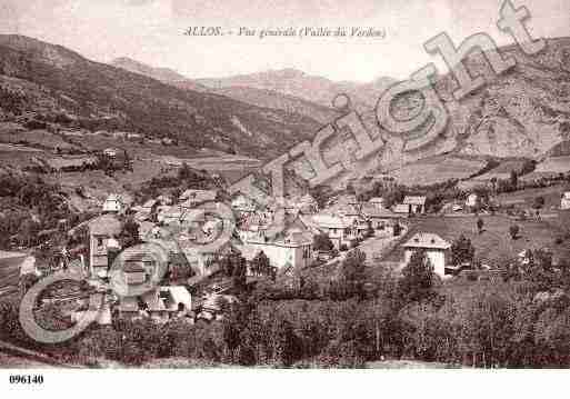 Ville de ALLOS, carte postale ancienne