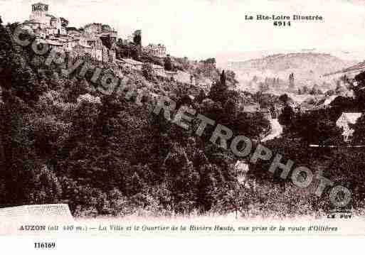 Ville de AUZON, carte postale ancienne