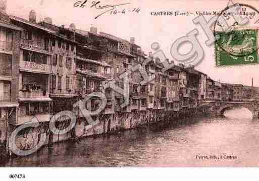 Ville de CASTRES, carte postale ancienne