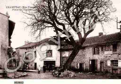 Ville de CHAMPSAC, carte postale ancienne