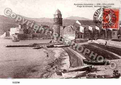 Ville de COLLIOURE, carte postale ancienne