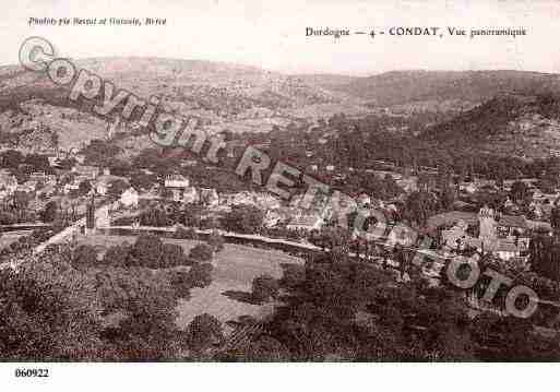 Ville de CONDATSURVEZERE, carte postale ancienne