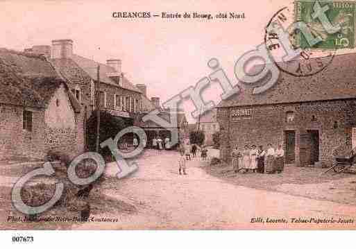 Ville de CREANCES, carte postale ancienne