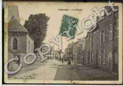 Ville de CREANCES, carte postale ancienne