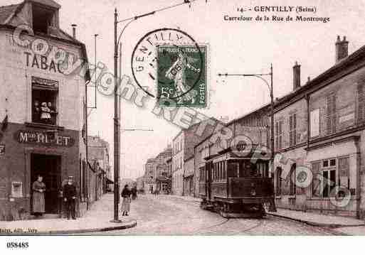 Ville de GENTILLY, carte postale ancienne
