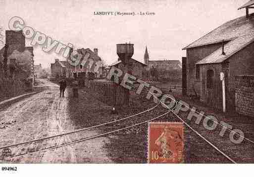 Ville de LANDIVY, carte postale ancienne