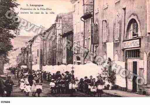 Ville de LANGOGNE, carte postale ancienne