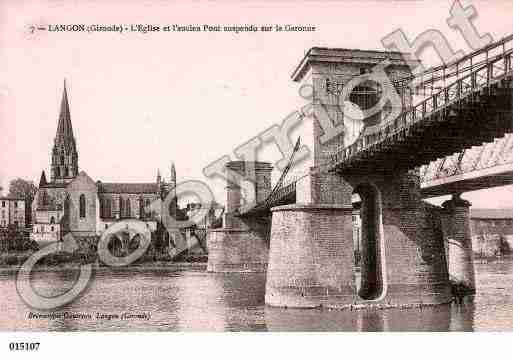 Ville de LANGON, carte postale ancienne