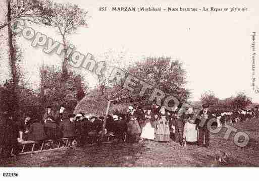 Ville de MARZAN, carte postale ancienne