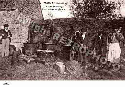 Ville de MARZAN, carte postale ancienne