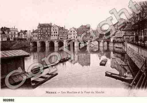 Ville de MEAUX, carte postale ancienne