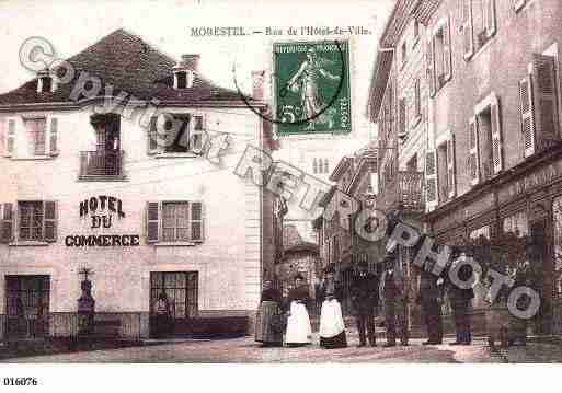 Ville de MORESTEL, carte postale ancienne