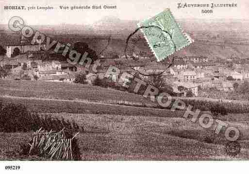 Ville de MORIAT, carte postale ancienne