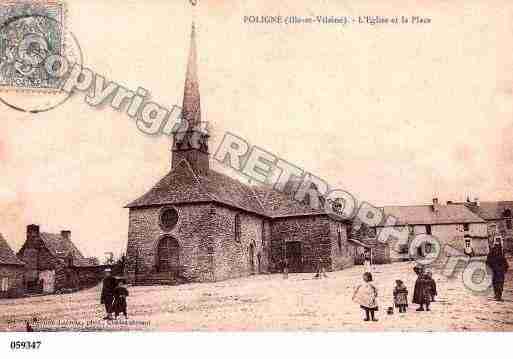 Ville de POLIGNE, carte postale ancienne