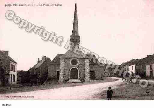 Ville de POLIGNE, carte postale ancienne