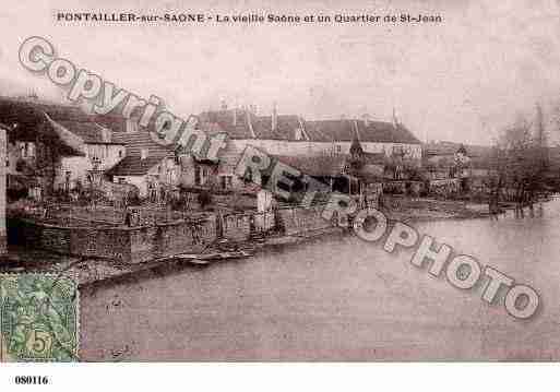 Ville de PONTAILLERSURSAONE, carte postale ancienne