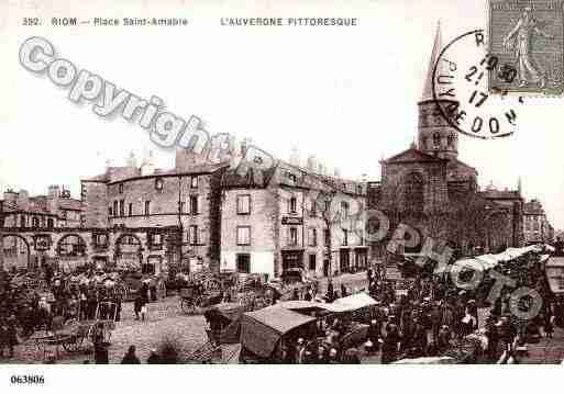 Ville de RIOM, carte postale ancienne