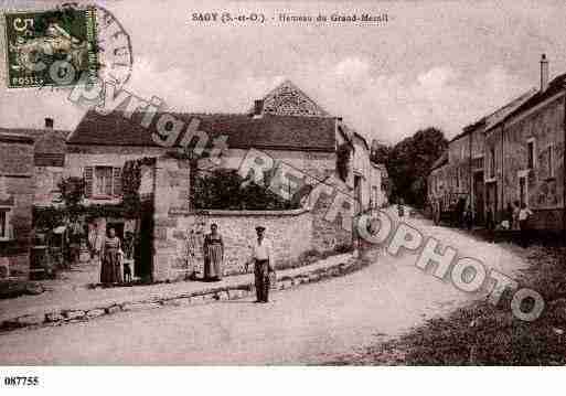 Ville de SAGY, carte postale ancienne