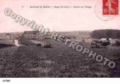 Ville de SAGY, carte postale ancienne