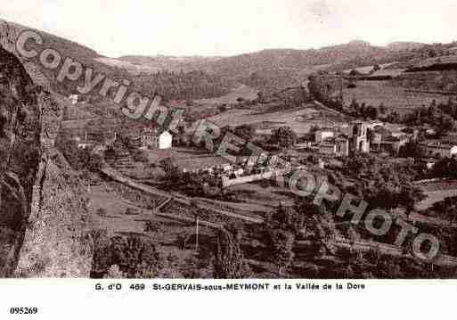 Ville de SAINTGERVAISSOUSMEYMONT, carte postale ancienne