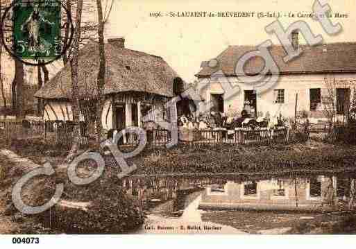 Ville de SAINTLAURENTDEBREVEDENT, carte postale ancienne