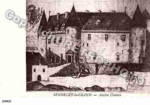 Ville de SENNECEYLEGRAND, carte postale ancienne