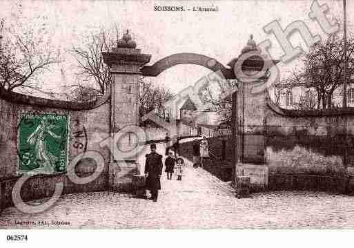 Ville de SOISSONS, carte postale ancienne