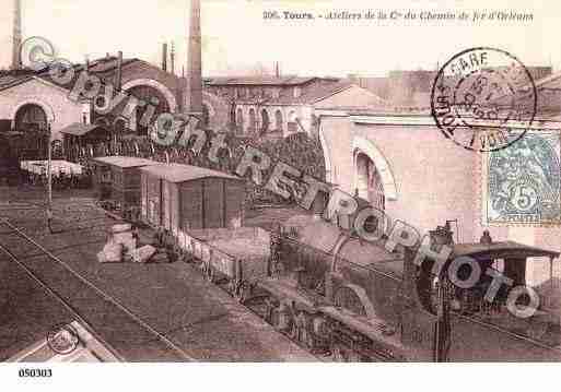 Ville de TOURS, carte postale ancienne