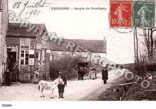 Ville de VENOUSE, carte postale ancienne
