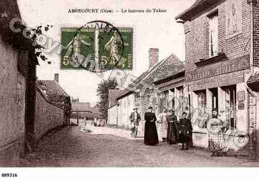 Ville de ABBECOURT, carte postale ancienne